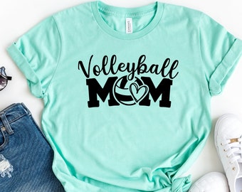 Volleyball Mom Shirt | Volleyball Shirt | Sports Women | Cheering Mom Tshirt | Game Day T-shirt | Volleyball Graphic Tee | Gift Mom Outfit