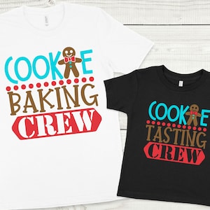 Christmas Cookie Baking Crew Shirt | Christmas Cookie Tasting Team Matching Tee | Women's Christmas Shirts | Christmas Cookie Crew Outfit
