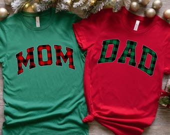 Matching Family Sweatshirt for Christmas, Mom and Dad Christmas Shirt, Family Matching Shirt, Plaid Family Shirt, Xmas Family Sweatshirt