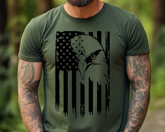 Eagle Flag Shirt - Patriotic Shirt - USA Flag Shirt - Eagle USA Shirt - American Eagle Shirt - 4TH Of July Shirt - Gift For Dad