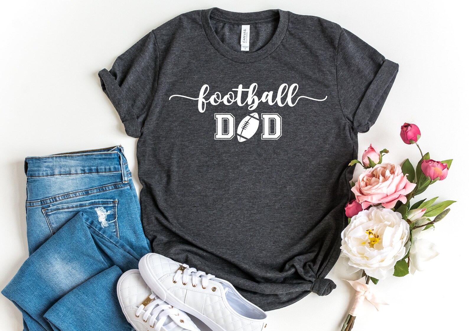 Football Dad Shirt Football Season T-Shirt Supportive | Etsy