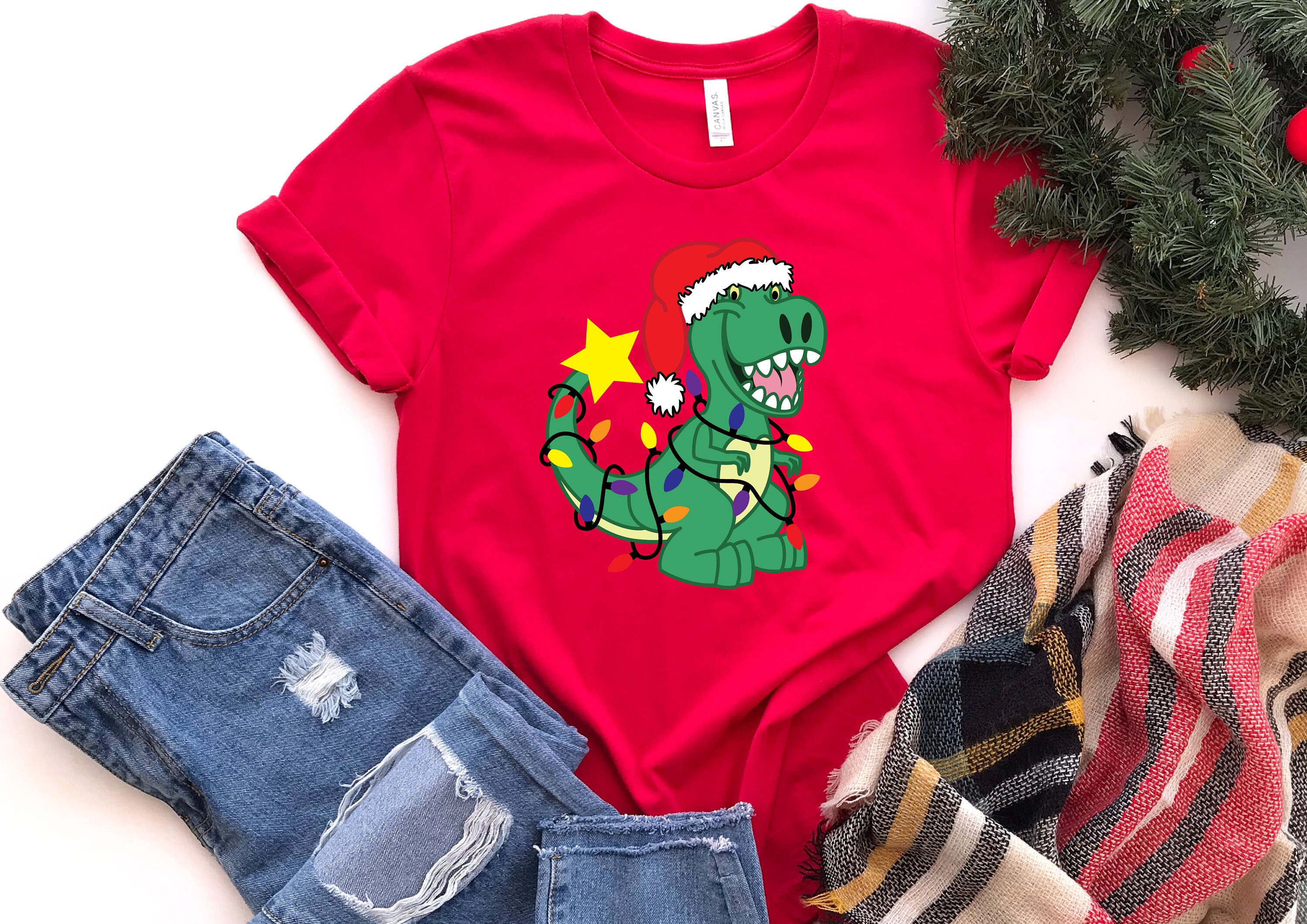 Discover T-Rex Christmas Shirt | Cute T Rex T-Shirt | Christmas Toddler Tee | Christmas Dinosaur Outfit | Kids Gift | Funny Christmas Party Shirt