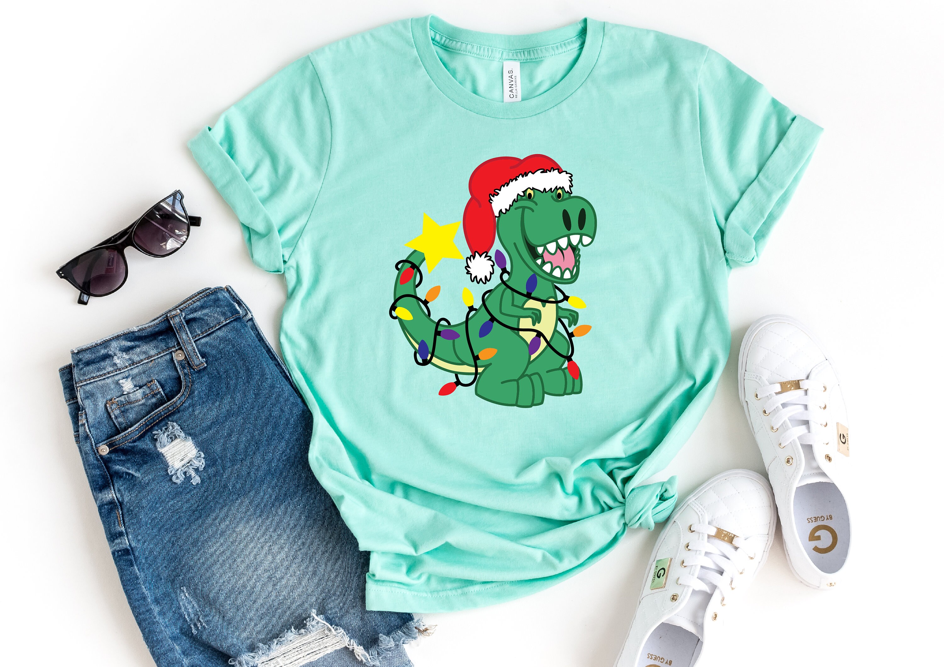 Discover T-Rex Christmas Shirt | Cute T Rex T-Shirt | Christmas Toddler Tee | Christmas Dinosaur Outfit | Kids Gift | Funny Christmas Party Shirt
