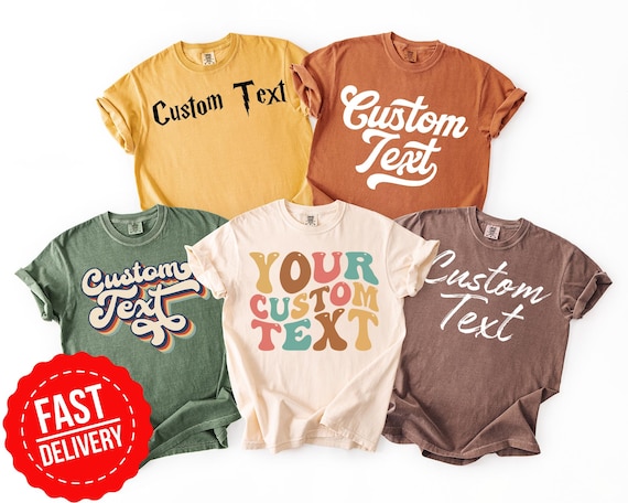 Custom Text Shirt | Personalized Custom T-Shirt | Make Your Own Shirt | Matching Personalized TShirts | Your Custom Text Shirt