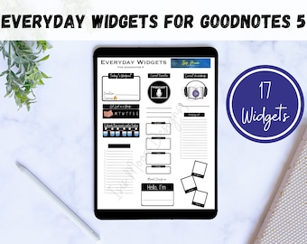 Goodnotes 5 Widget Pack: Digitale Planner Sticker (PNG) (Digitaler Download)