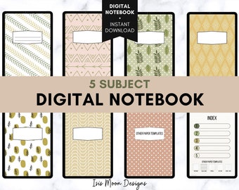 5科目デジタルノート、Goodnotesノートブック、Boho Notes、Penly、Notability、Noteful