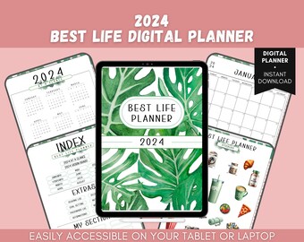 2024 Digital Planner, 2024 Best Life Planner, Goodnotes Planner,