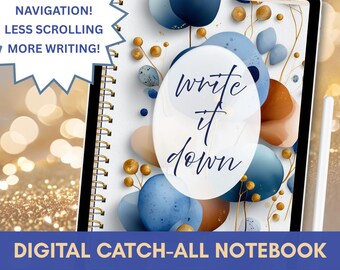 Hyperlinked Digital Notebook, Quick Links, 100 Lined Pages (PDF Download)