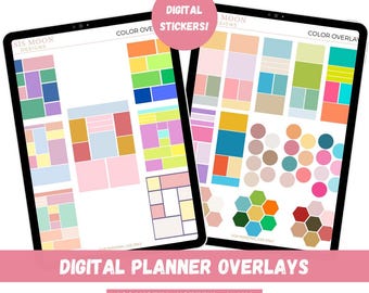Colorful Geometric Digital Planner Page Overlays for GoodNotes & Noteful