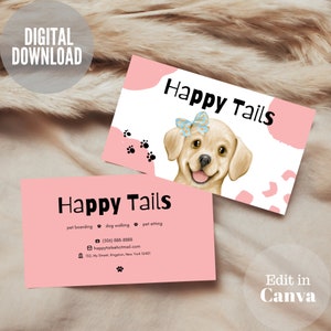 Biglietto da visita per animali domestici, biglietto da visita per passeggiate con i cani, biglietto per pensione per animali domestici, toelettatura per animali domestici, pet sitting, pet sitter, biglietto per la cura degli animali domestici