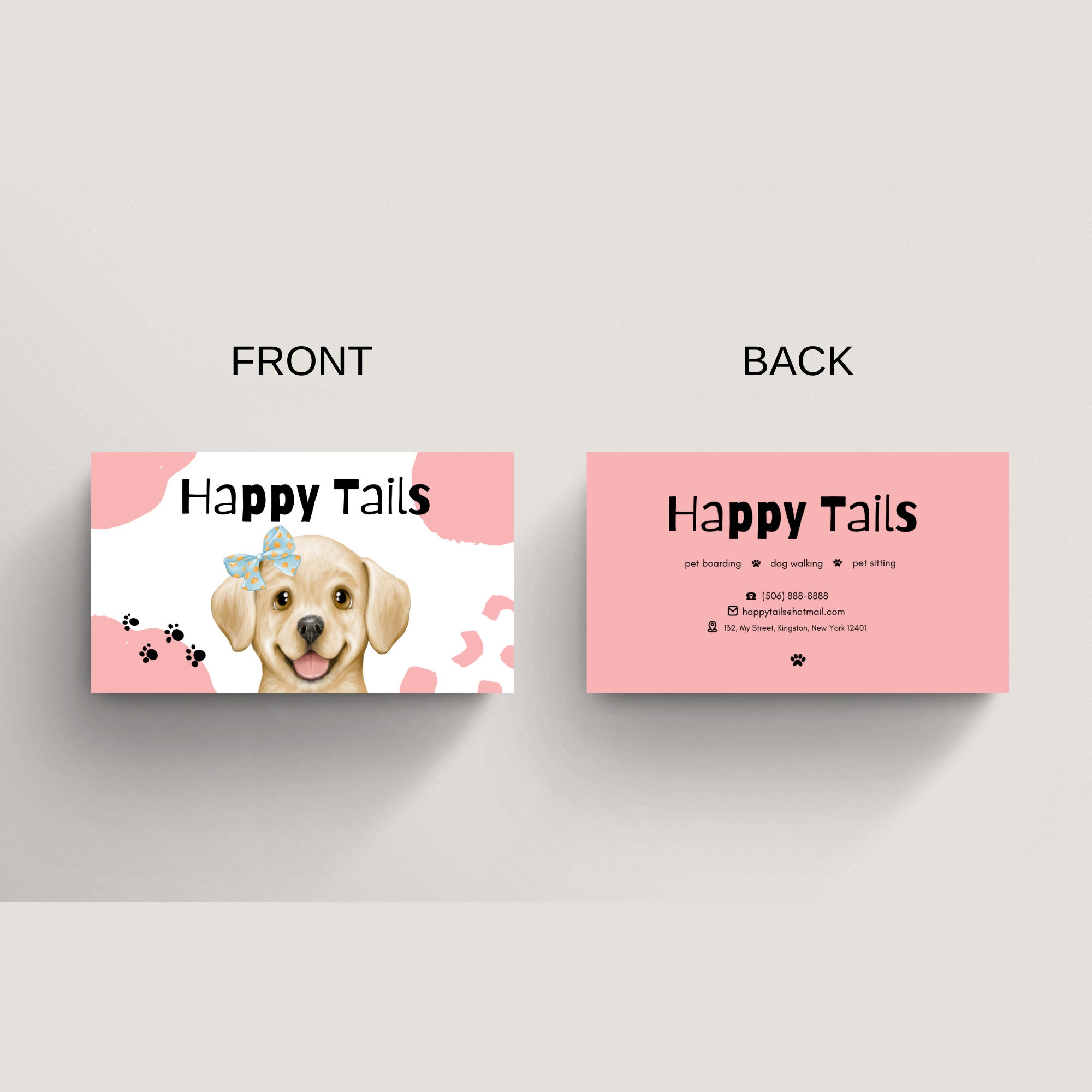 Pet Business Card Template Dog Walking Business Card Pet Etsy