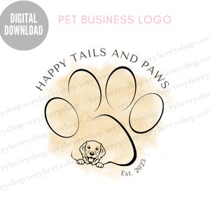 Szablon logo firmy zajmującej się zwierzętami, logo pielęgnacji psów, logo weterynarza, edytowalne logo sklepu zoologicznego, logo groomera dla zwierząt, projekt logo schroniska dla zwierząt