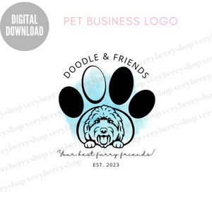 Pet Business Logo, Dog Grooming Logo, Veterinarian Logo, Editable Pet Shop Logo, Pet Groomer Logo Animal Shelter Logo Design, Dog Paw Logo