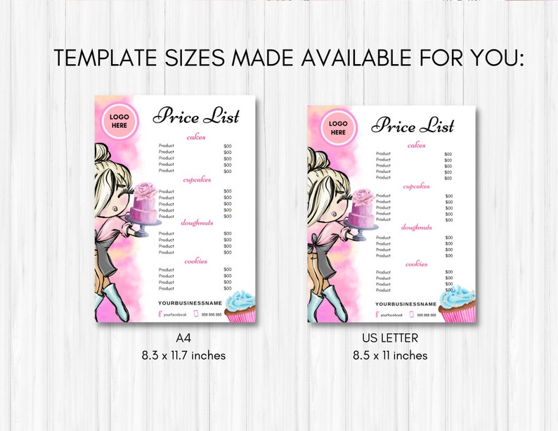 Bakery Price List Template Bakery Menu Editable Cake Price Etsy Bakery Price List Template Bakery Menu Editable Cake Price Etsy