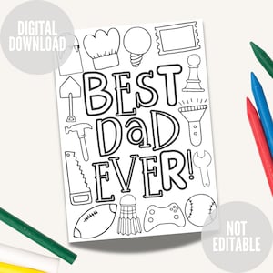Vatertag Malkarte, Instant Download, Vaters Geburtstagskarte, Vater Geburtstagskarte
