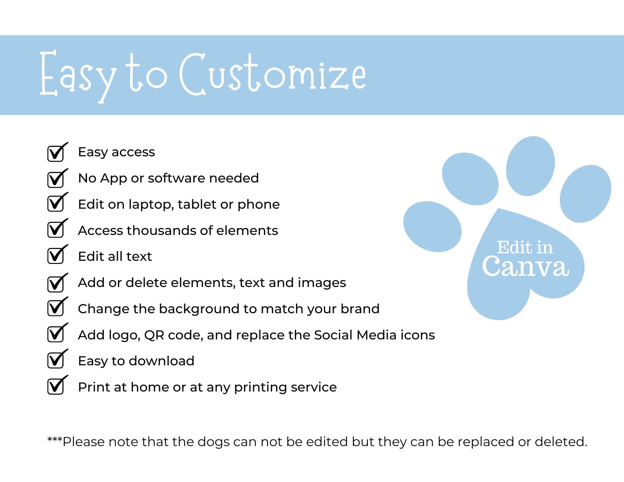 Pet Thank You Card Template Dog Thank You Card Pet Business - Etsy