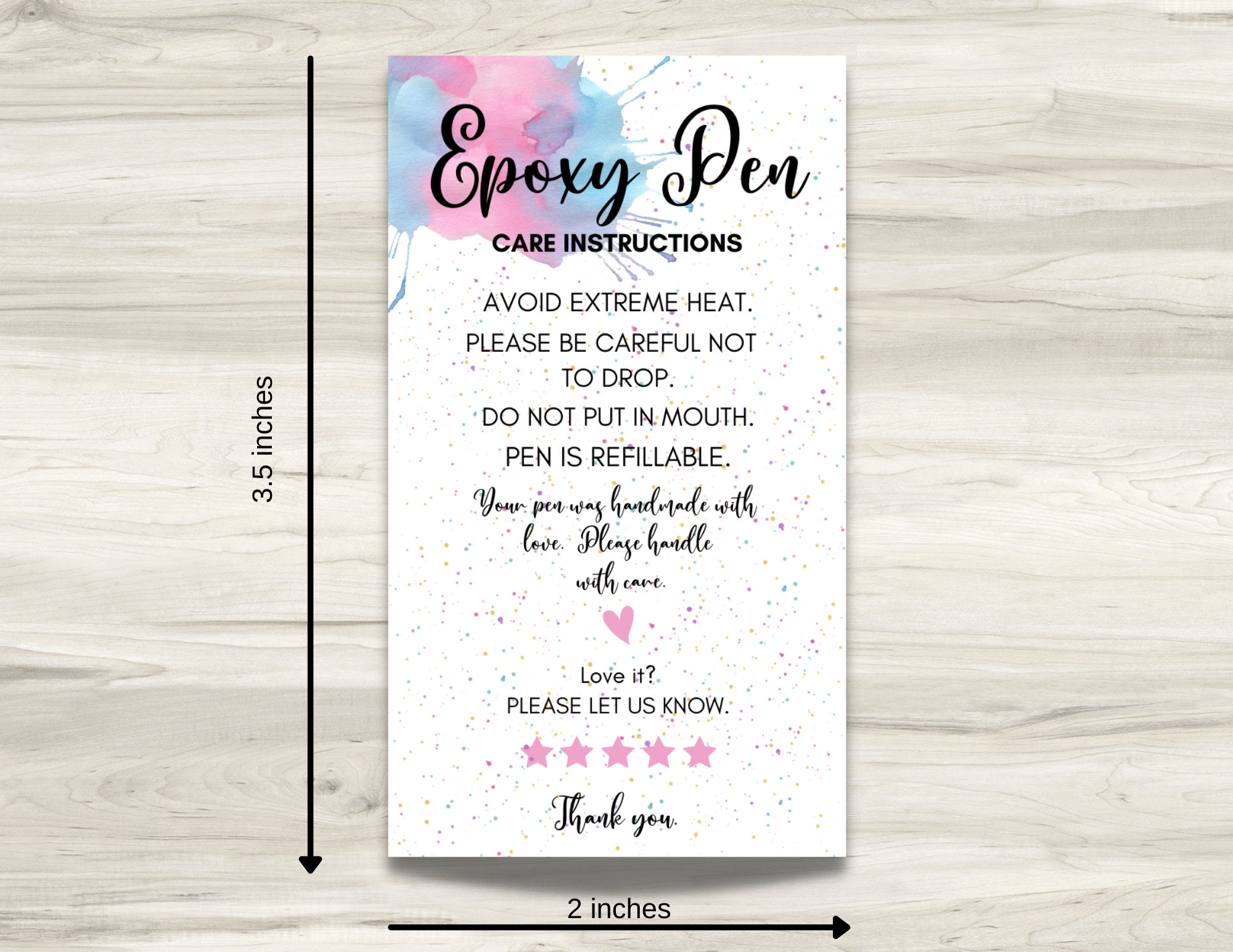 Pen Care Card Svg, Epoxy Gltter Pen Svg | Epoxy Pen Dsplay Card Svg