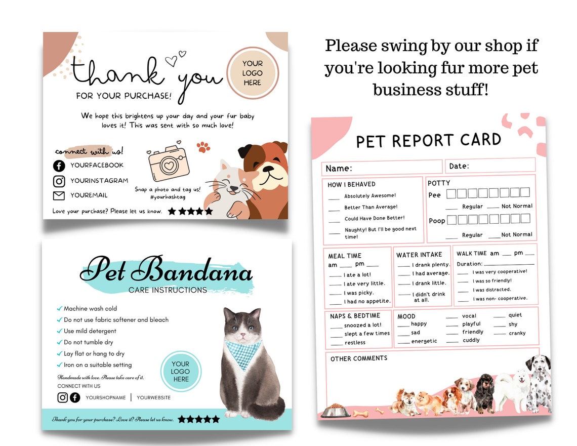 Cat Report Card Pet Report Card Ready to Print Pet Sitter - Etsy