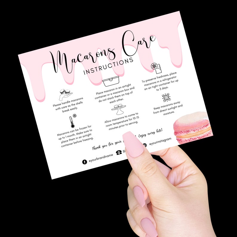 Macaron Care  Card