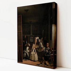 Diego Velázquez - Las Meninas, Framed Canvas Wall Art, Large Wall Hanging, Modern Canvas Wall Decor, Classic Canvas Art, Home Decor Canvas