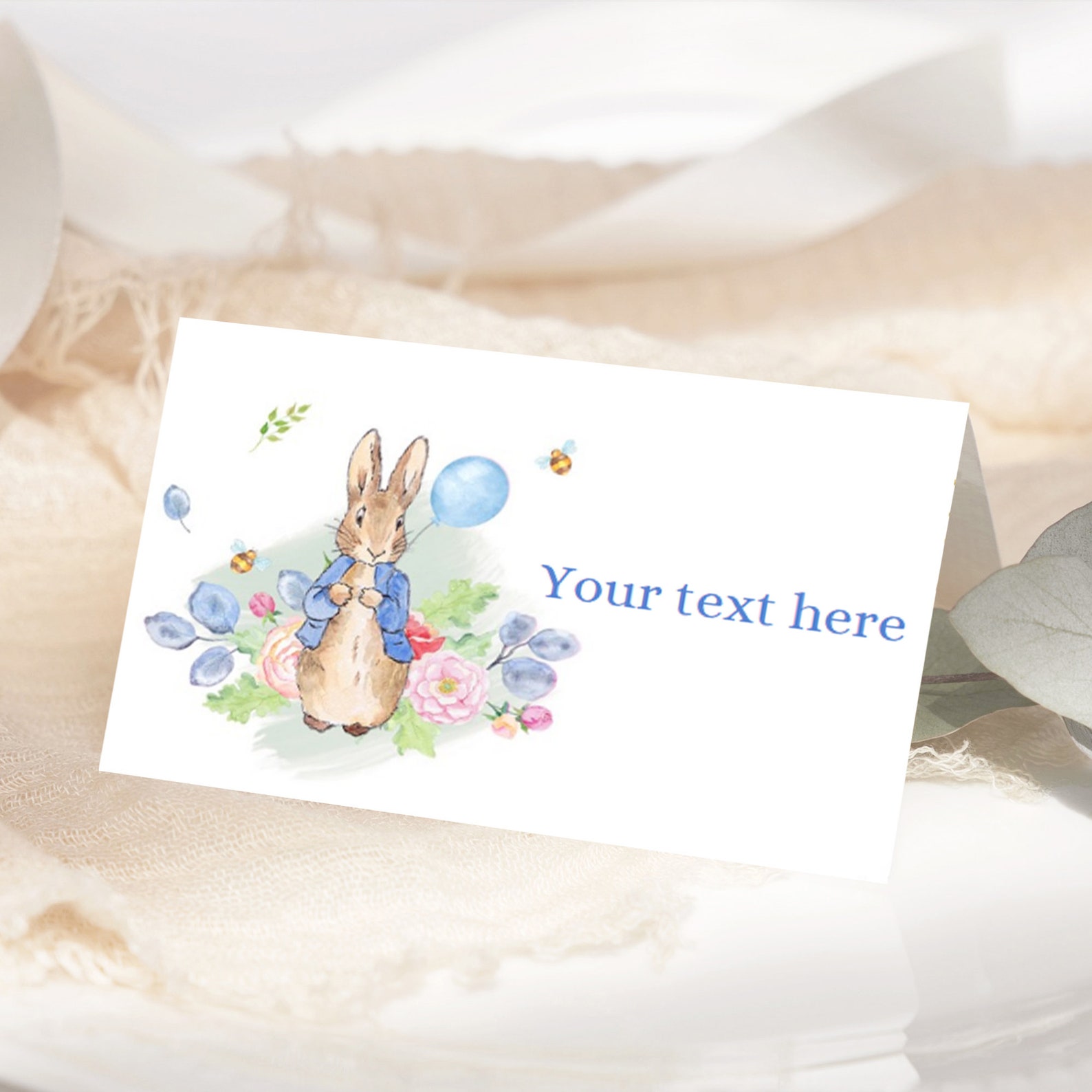 Peter Rabbit Food Tent Bunny Birthday Tent Card 1st Birthday Party Food ...