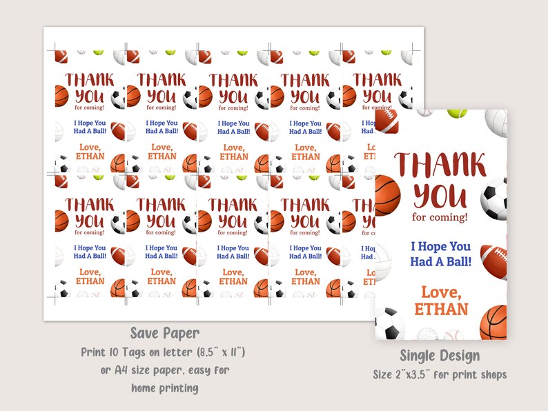 Sports Favor Tags Sports Thank You Tags Sports Birthday Party - Etsy Sports Favor Tags Sports Thank You Tags Sports Birthday Party - Etsy