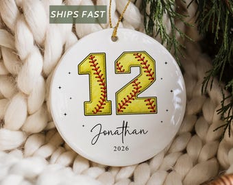 Softball Ornament Softball Player Ornament Personalized Softball Team Christmas Gift Custom Softball Jersey Keepsake