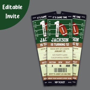Faire-part de 1er anniversaire de football avec un an de retard Invitation de football de première année en retrait Billet de fête d'anniversaire de football pour garçon Sports modifiable F04