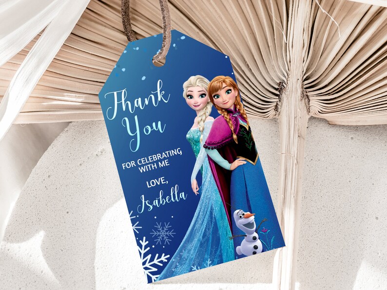 Frozen Favor Tags Frozen Thank You Tags Frozen Birthday Gift - Etsy