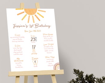 First Trip Around the Sun Milestone Poster 1st Trip Around the Sun Milestone Sign 1st Birthday Sign Decoration Decor EDITABLE Digital S06