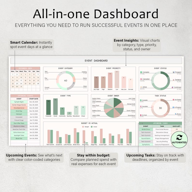 Events Schedule Events Calendar Template Multi-day Event Scheduler ...