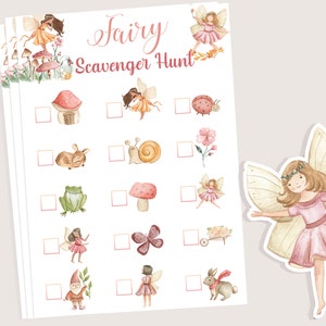 Fairy Scavenger Hunt Fairy Garden Birthday Party Games Enchanted Forest Party Activities Fairy Scavenger Hunt Checklist Instant Download F01