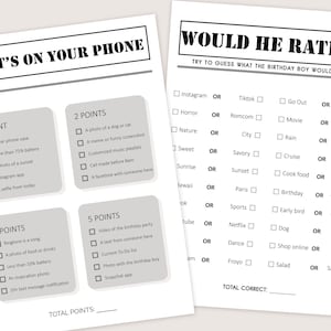 Teen Birthday Games Boy Birthday Party Games for Him Teenager Birthday