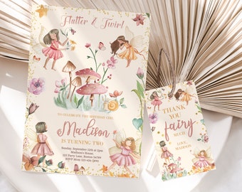 Fairy Invitation Fairy Birthday Invitation Fairy Party Invitation Enchanted Forest Invitation Girl Fairy Garden Invite EDITABLE Instant F01