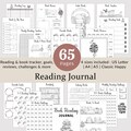 Reading Journal Book Journal Template Reading Tracker Book Tracker Reading Log Book Review Planner Pages Book Challenge PRINTABLE Digital product logo