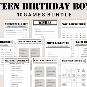 Giochi di compleanno per adolescenti Giochi per feste di compleanno per ragazzi per lui Giochi per feste di compleanno per adolescenti Attività di compleanno pre-adolescenti STAMPABILE Digitale istantanea