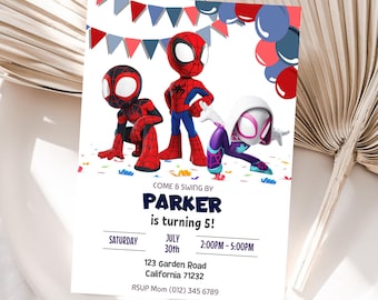 Superhero Spider and His Amazing Friends Wallpaper Peel Stick