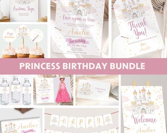10 Inviti Festa Di Compleanno A Tema Principessa - Formato A6 Rosa Con Buste, Per Bambine, Fai Da Te