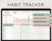 Habit Tracker Goal Tracker Digital Habit Tracker Google Sheets Daily Habit Tracker Spreadsheet Weekly Habit Tracker Template Monthly Habits