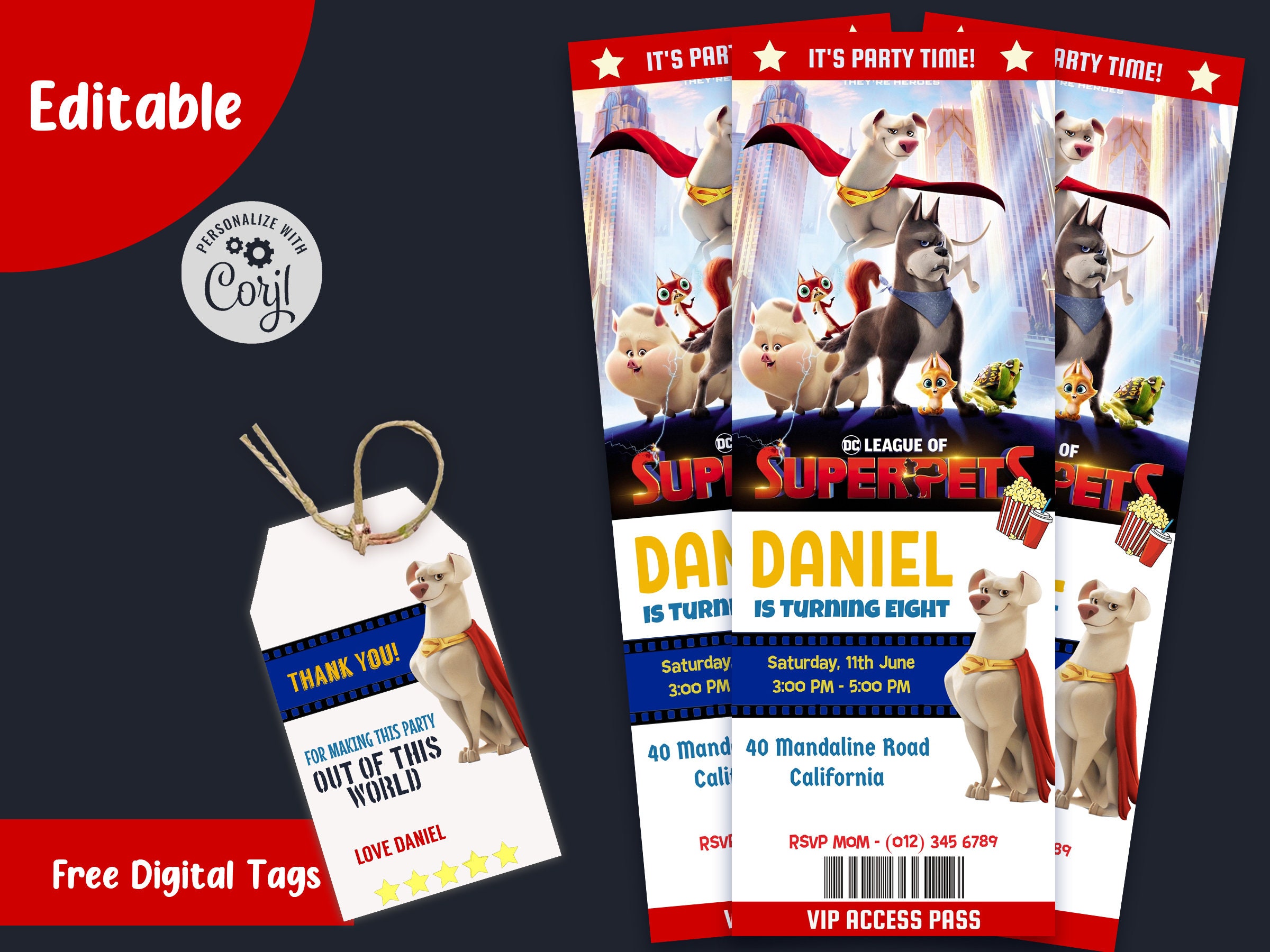 DC League of Super-pets Birthday Invitation DC League of - Etsy DC League of Super-pets Birthday Invitation DC League of - Etsy
