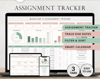 Hoja de cálculo de seguimiento de tareas, plantilla de planificador estudiantil, planificador de estudios académicos, planificador de cursos universitarios, planificador escolar, clase, hojas de cálculo de Google
