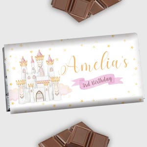 Princess Chocolate Label Princess Candy Bar Wrapper Princesses Birthday Party Favor 1.55 oz Chocolate Bar Wraps Decorations EDITABLE Digital