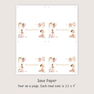 Fairy First Food Tent My Fairy First Tent Card Fairy 1st Birthday Food Label Enchanted Forest Party Food Decoration EDITABLE Digital F01 image 2
