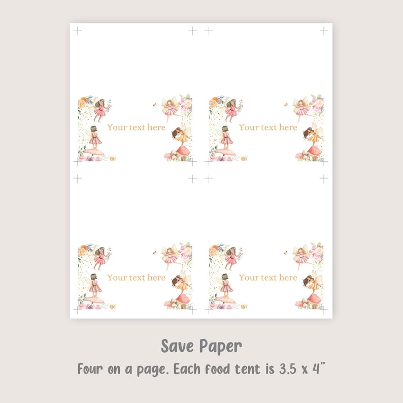Fairy First Food Tent My Fairy First Tent Card Fairy 1st Birthday Food Label Enchanted Forest Party Food Decoration EDITABLE Digital F01 image 2