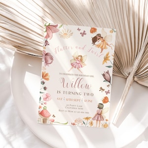 Fairy Birthday Invitation Fairy Party Invitation Enchanted Forest Invitation Fairy Garden Invitation Girl EDITABLE Instant Digital F01