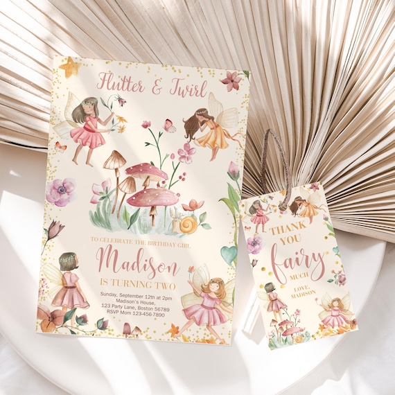 Fairy Invitation Fairy Birthday Invitation Fairy Party Invitation Enchanted Forest Invitation Girl Fairy Garden Invite EDITABLE Instant F01