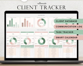 Rastreador de clientes para pequeñas empresas Planificador CRM Rastreador de tareas Registro de comunicaciones Gestión de clientes potenciales Base de datos de clientes Lista de tareas Hojas de cálculo de Google