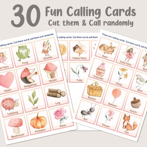 Fairy Bingo 20 Cards Fairy Games Fairy Party Games Fairy Garden Bingo Fairy Birthday Games Enchanted Forest Game Girl Instant Download F01 image 2