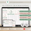 Bookkeeping Spreadsheet Small Business Bookkeeping Google Sheets Accounting Template Easy Book Keeping Income and Expense Profit And Loss product logo