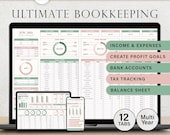 Bookkeeping Spreadsheet Small Business Bookkeeping Google Sheets Accounting Template Easy Book Keeping Income and Expense Profit And Loss